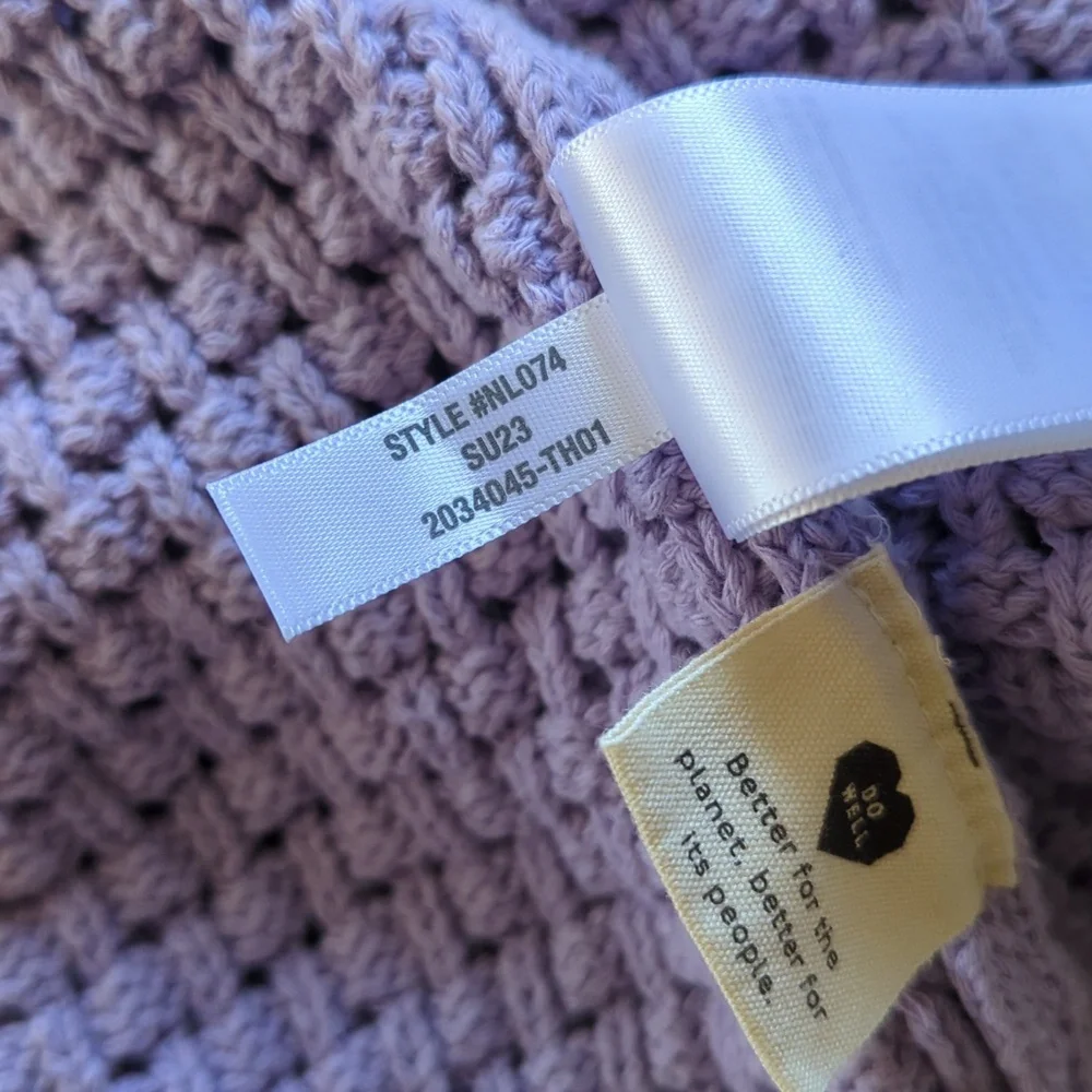 Madewell Lavender Open-Knit Button Cardigan - Picture 11 of 11